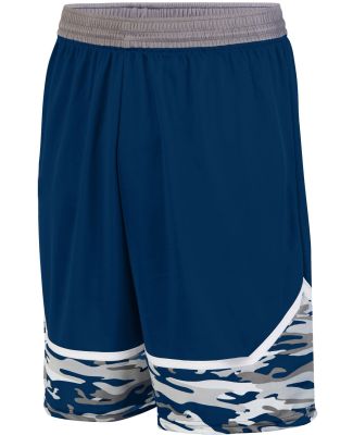 Augusta Sportswear 1118 Youth Mod Camo Game Short NAVY / GRPH/ WHT