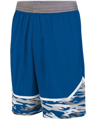 Augusta Sportswear 1118 Youth Mod Camo Game Short ROYAL/ GRPH/ WHT