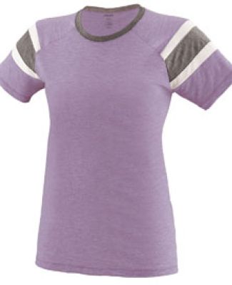 Augusta Sportswear 3014 Girls' Fanatic Tee in Lavender/ slate/ white