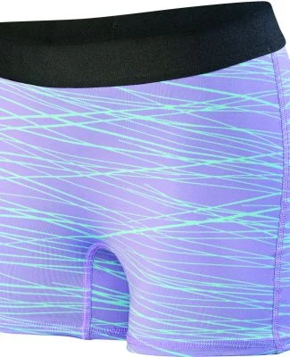 Augusta Sportswear 2625 Women's Hyperform Fitted S in Light lavender/ aqua print