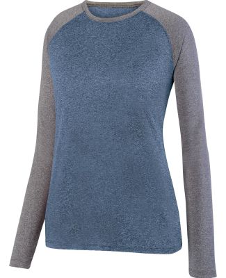 Augusta Sportswear 2817 Ladies Kniergy Two Color L in Navy heather/ graphite heather