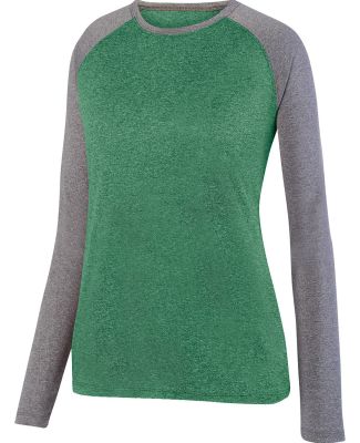 Augusta Sportswear 2817 Ladies Kniergy Two Color L in Dark green heather/ graphite heather