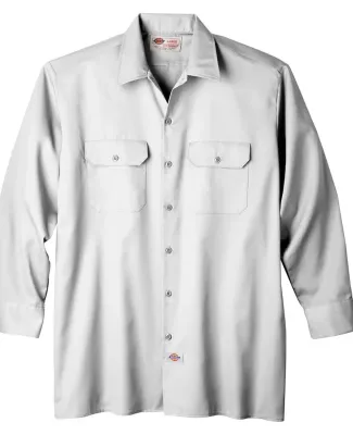 574 Dickies Long Sleeve Work Shirt  WHITE