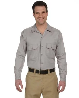 574 Dickies Long Sleeve Work Shirt  SILVER GRAY