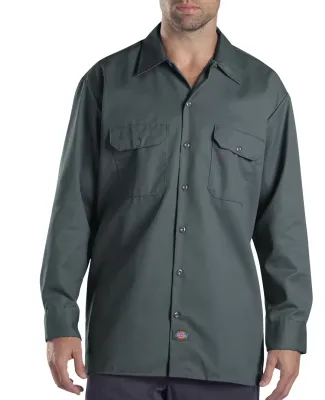 574 Dickies Long Sleeve Work Shirt  LINCOLN GREEN