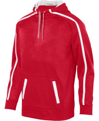 Augusta Sportswear 5554 Stoked Tonal Heather Hoodi in Red/ white