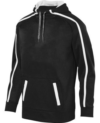 Augusta Sportswear 5554 Stoked Tonal Heather Hoodi in Black/ white