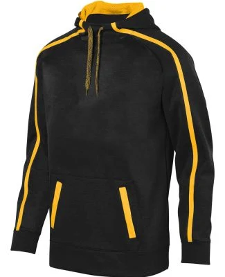 Augusta Sportswear 5554 Stoked Tonal Heather Hoodi in Black/ gold