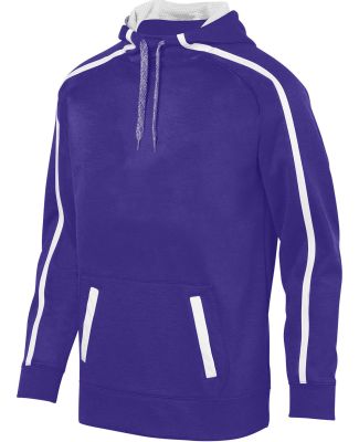 Augusta Sportswear 5554 Stoked Tonal Heather Hoodi in Purple/ white