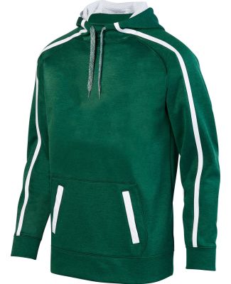 Augusta Sportswear 5554 Stoked Tonal Heather Hoodi in Dark green/ white