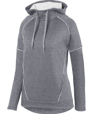 Augusta Sportswear 5556 Ladies Zoe Tonal Heather H in Graphite/ white