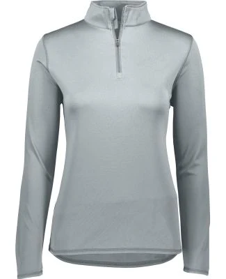 Augusta Sportswear 2787 Women's Attain Quarter-Zip in Silver