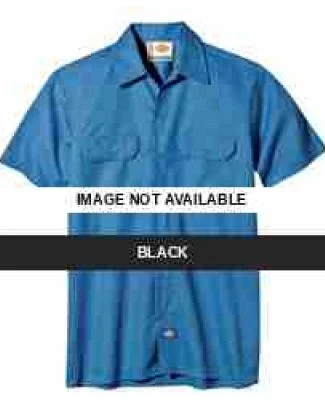 WS515 Dickies Twill Stripe Work Shirt Short Sleeve Black