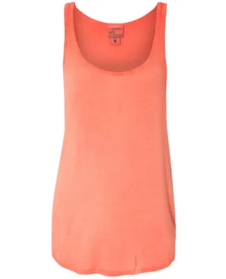 J America 8133 Women's Oasis Wash Tank Top in Fusion coral