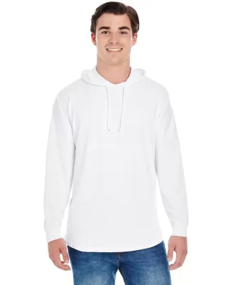 J America 8228 Hooded Game Day Jersey T-Shirt in White