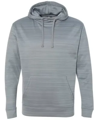 J America 8661 Odyssey Striped Performance Fleece  Quarry