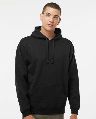 J America 8824 Premium Hooded Sweatshirt in Black