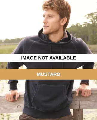 J America 8863 Vintage Hooded Sweatshirt with Cont Mustard