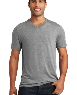 District Made DT1350     Mens Perfect Tr   V-Neck  Grey Frost