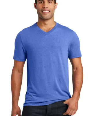 District Made DT1350     Mens Perfect Tr   V-Neck  Royal Frost