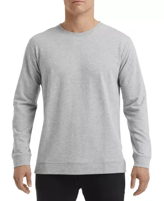 Anvil 73000 Unisex French Terry Crewneck Pullover HEATHER GREY