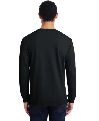 Anvil 73000 Unisex French Terry Crewneck Pullover in Black