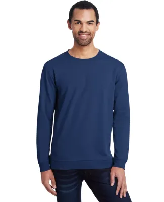 Anvil 73000 Unisex French Terry Crewneck Pullover in Navy