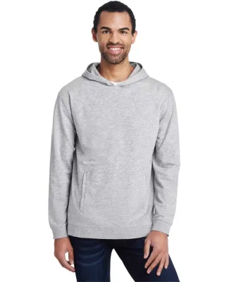 Anvil 73500 French Terry Unisex Hooded Pullover in Heather grey