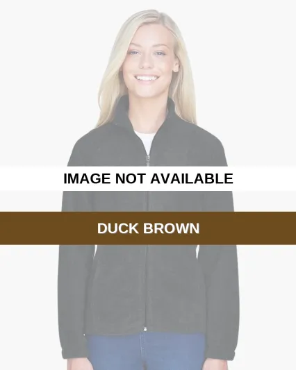 Harriton M990W Ladies' 8 oz. Full-Zip Fleece Duck Brown