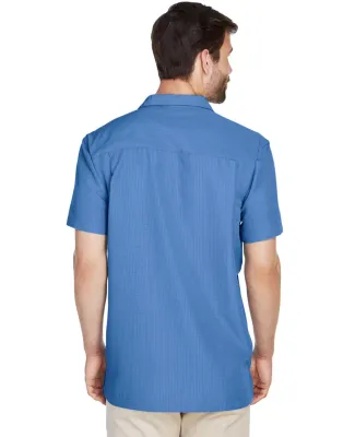 Harriton M560 Men's Barbados Textured Camp Shirt POOL BLUE
