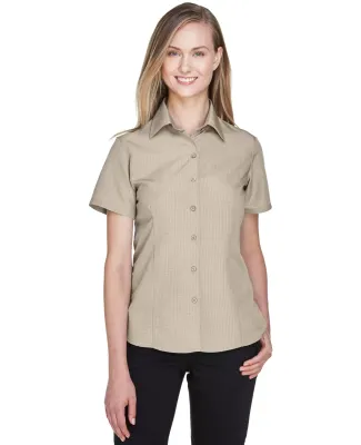 Harriton M560W Ladies' Barbados Textured Camp Shi KHAKI