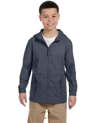 Harriton M765Y Youth Essential Rainwear GRAPHITE