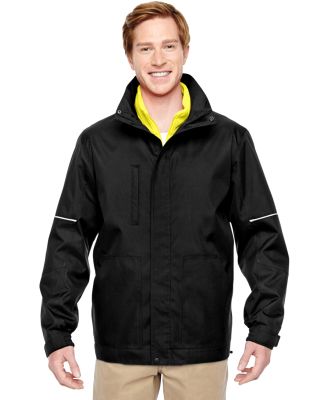 Harriton M772 Adult Contract 3-in-1 Jacket with Da BLK/ SFTY YELLOW