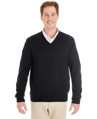Harriton M420 Men's Pilbloc™ V-Neck Sweater BLACK