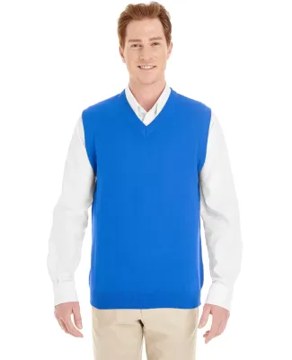 Harriton M415 Men's Pilbloc™ V-Neck Sweater Vest TRUE ROYAL