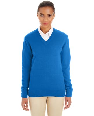 Harriton M420W Ladies' Pilbloc™ V-Neck Sweater TRUE ROYAL