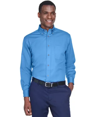 Harriton M500 Men's Easy Blend™ Long-Sleeve Twil NAUTICAL BLUE