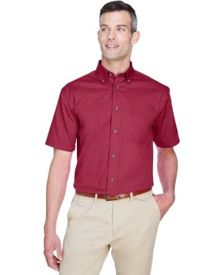 Harriton M500S Men's Easy Blend™ Short-Sleeve Tw WINE