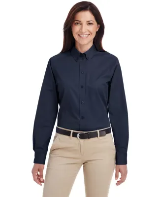 Harriton M581W Ladies' Foundation 100% Cotton Long DARK NAVY