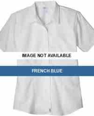 FS011 Dickies Womens Short Sleeve Stretch Oxford  French Blue