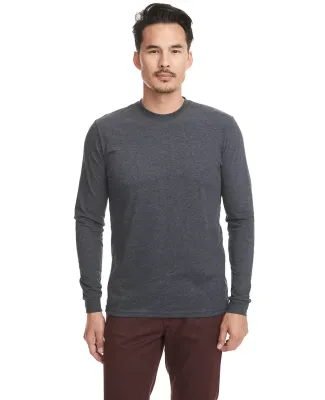 Next Level Apparel 6411 Unisex Sueded Long Sleeve  in Heather charcoal