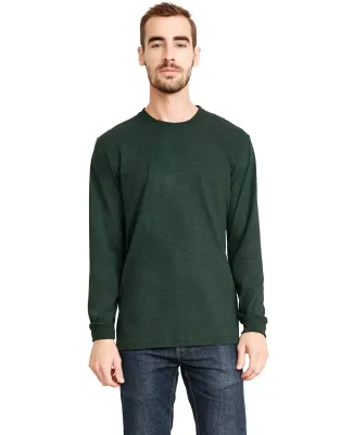 Next Level Apparel 6411 Unisex Sueded Long Sleeve  in Hthr forest grn