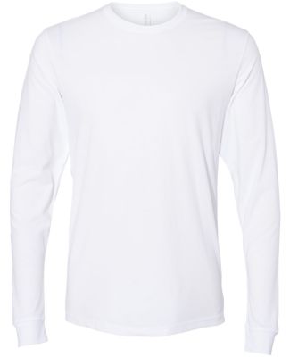 Next Level Apparel 6411 Unisex Sueded Long Sleeve  in White