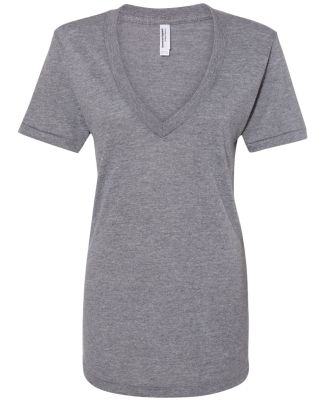 Unisex Tri-Blend S/S Deep V-Neck T-Shirt ATHLETIC GREY