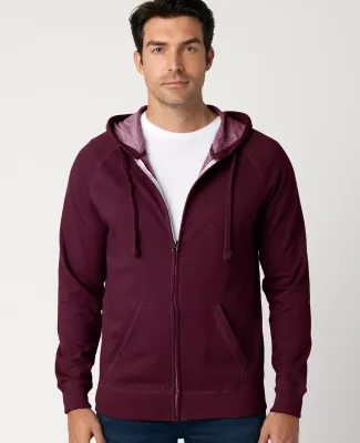 Cotton Heritage M2730 French Terry Full Zip Hoodie Wine