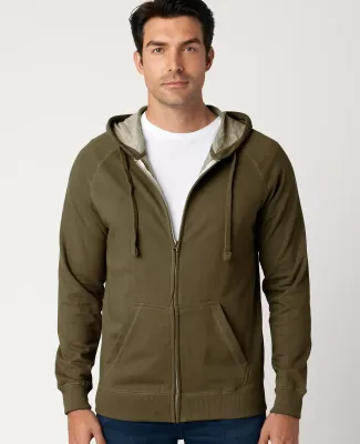 Cotton Heritage M2730 French Terry Full Zip Hoodie Military Green