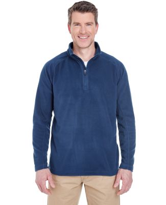 UltraClub 8180 Adult Cool & Dry Quarter-Zip Microf in Navy