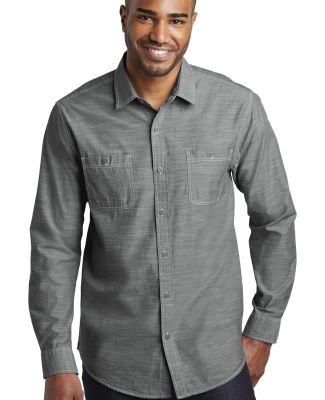 Port Authority Clothing W380 Port Authority Slub C in Grey