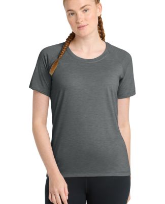 Sport Tek LST400 Sport-Tek Ladies PosiCharge Tri-B in Dark grey heather