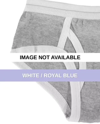 4115 American Apparel Kids Baby Rib Brief White / Royal Blue